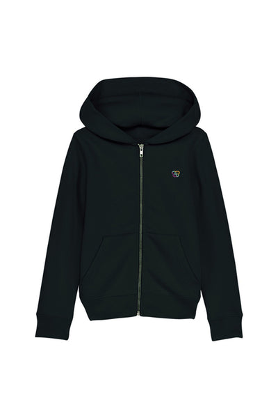 Kids' (Girls') Zip-Up Hoodie with Cute Back Print - Blush Pink