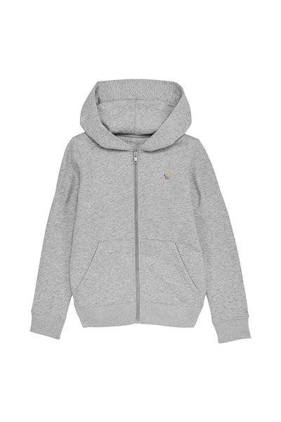 Kids' (Girls') Zip-Up Hoodie with Cute Back Print - Blush Pink