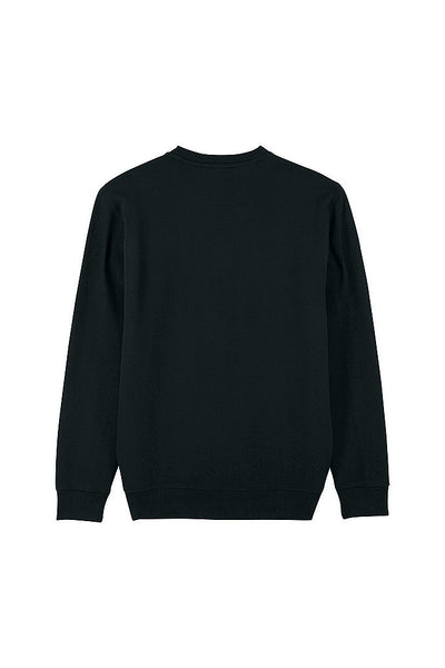 Black Organic Cotton Sweatshirt, Heavyweight, from organic cotton blend, Unisex, for Women & for Men