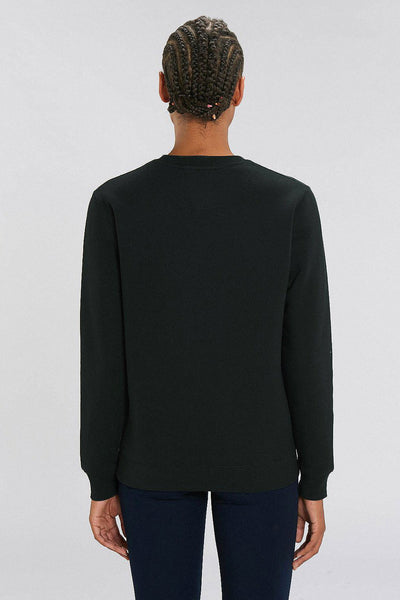 Black Organic Cotton Sweatshirt, Heavyweight, from organic cotton blend, Unisex, for Women & for Men