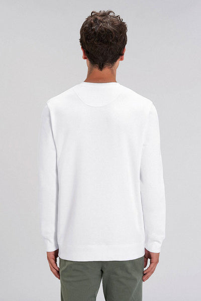 White Organic Cotton Sweatshirt, Heavyweight, from organic cotton blend, Unisex, for Women & for Men