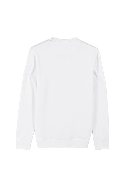 White Orange Bicycle Graphic Sweatshirt, Heavyweight, from organic cotton blend, Unisex, for Women & for Men
