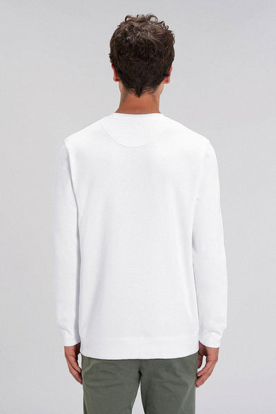 White Orange Bicycle Sweatshirt, Heavyweight, from organic cotton blend, Unisex, for Women & for Men