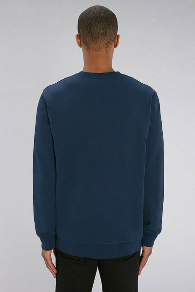 Navy Orange Bicycle Sweatshirt, Heavyweight, from organic cotton blend, Unisex, for Women & for Men