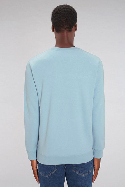 Light blue Cool Pineapple Printed Sweatshirt, Heavyweight, from organic cotton blend, Unisex, for Women & for Men