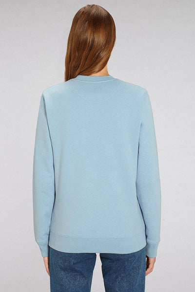 Light blue Orange Bicycle Sweatshirt, Heavyweight, from organic cotton blend, Unisex, for Women & for Men