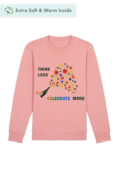 Pink Celebrate Graphic Sweatshirt, Heavyweight, from organic cotton blend, Unisex, for Women & for Men