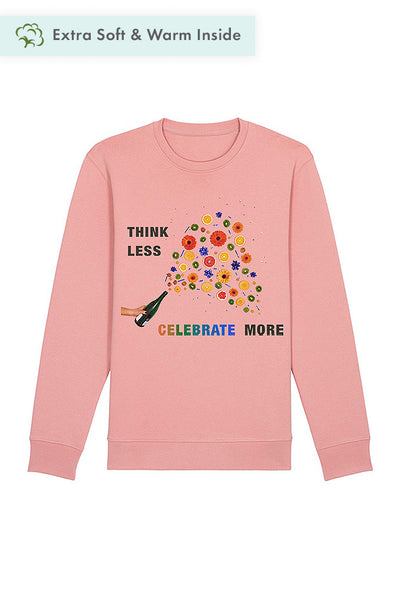 Pink Celebrate Graphic Sweatshirt, Heavyweight, from organic cotton blend, Unisex, for Women & for Men