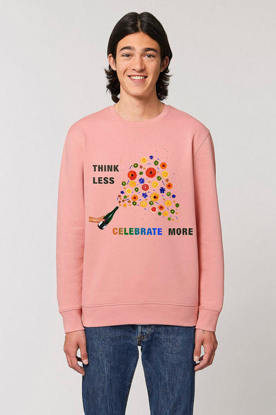 Pink Celebrate Graphic Sweatshirt, Heavyweight, from organic cotton blend, Unisex, for Women & for Men
