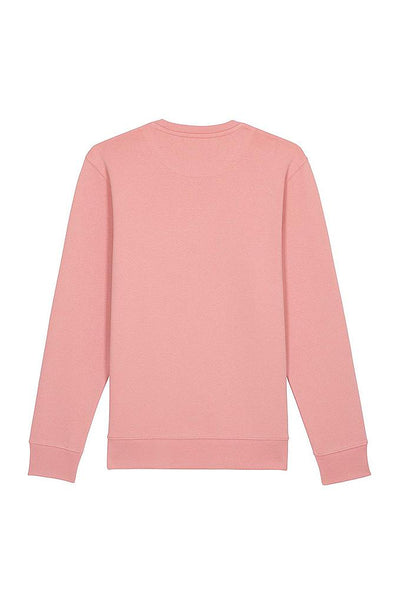 Pink Embroidered BHappy Logo Sweatshirt, Heavyweight, from organic cotton blend, Unisex, for Women & for Men