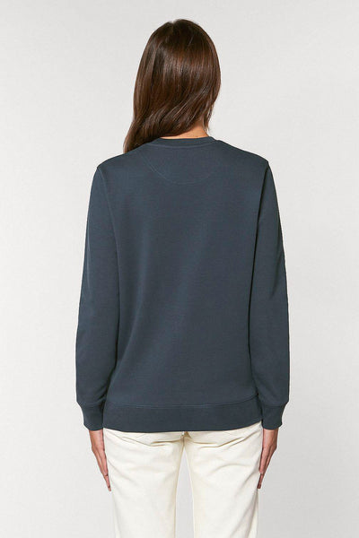 Dark grey Two Hands Printed Sweatshirt, Heavyweight, from organic cotton blend, Unisex, for Women & for Men