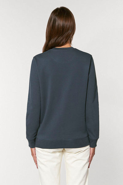 Dark grey Two Hands Printed Sweatshirt, Heavyweight, from organic cotton blend, Unisex, for Women & for Men