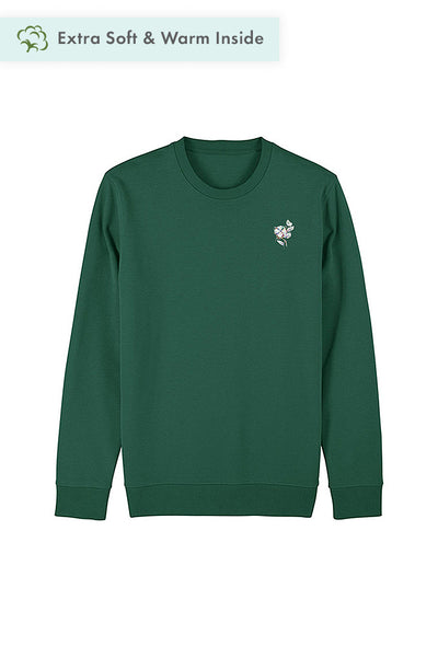 Green Organic Cotton Sweatshirt, Heavyweight, from organic cotton blend, Unisex, for Women & for Men