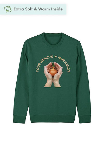 Green Your World Graphic Sweatshirt, Heavyweight, from organic cotton blend, Unisex, for Women & for Men