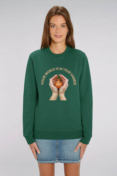 Green Your World Graphic Sweatshirt, Heavyweight, from organic cotton blend, Unisex, for Women & for Men
