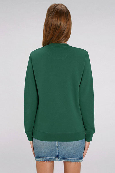 Green Orange Bicycle Graphic Sweatshirt, Heavyweight, from organic cotton blend, Unisex, for Women & for Men
