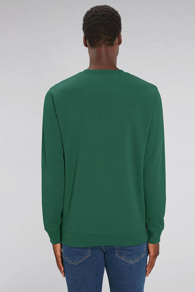 Green Orange Bicycle Sweatshirt, Heavyweight, from organic cotton blend, Unisex, for Women & for Men