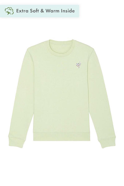Light green Organic Cotton Sweatshirt, Heavyweight, from organic cotton blend, Unisex, for Women & for Men