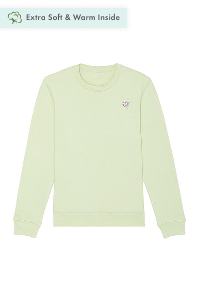 Light green Organic Cotton Sweatshirt, Heavyweight, from organic cotton blend, Unisex, for Women & for Men