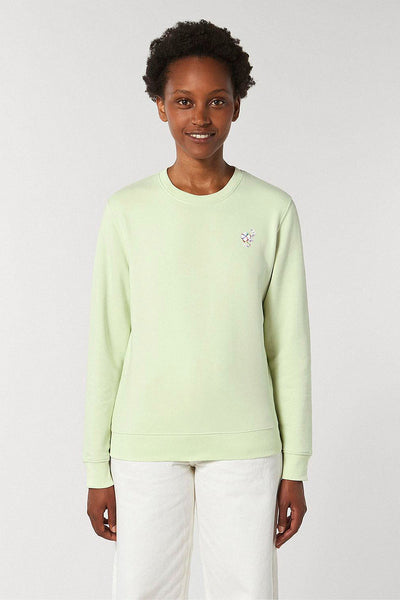 Light green Organic Cotton Sweatshirt, Heavyweight, from organic cotton blend, Unisex, for Women & for Men