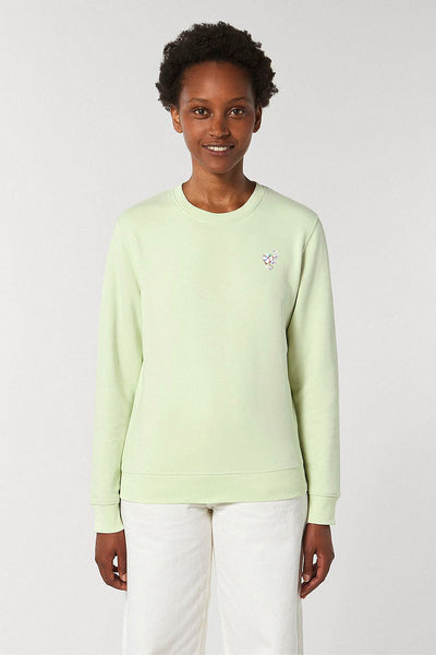 Light green Organic Cotton Sweatshirt, Heavyweight, from organic cotton blend, Unisex, for Women & for Men