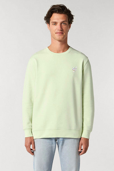 Light green Organic Cotton Sweatshirt, Heavyweight, from organic cotton blend, Unisex, for Women & for Men