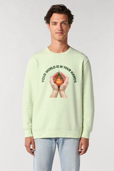 Light green Your World Graphic Sweatshirt, Heavyweight, from organic cotton blend, Unisex, for Women & for Men