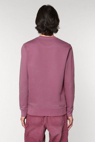 Purple Embroidered BHappy Logo Sweatshirt, Heavyweight, from organic cotton blend, Unisex, for Women & for Men