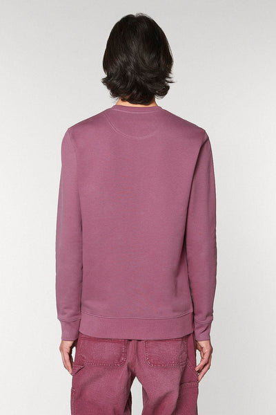 Purple Embroidered BHappy Logo Sweatshirt, Heavyweight, from organic cotton blend, Unisex, for Women & for Men