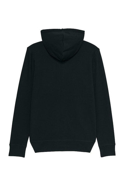 Black Cool Graphic Zip Up Hoodie, Medium-weight, from organic cotton blend, Unisex, for Women & for Men