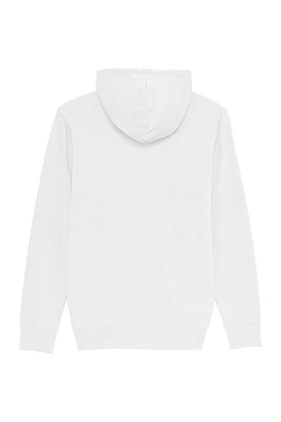 White Orange Bicycle Zip Up Hoodie, Medium-weight, from organic cotton blend, Unisex, for Women & for Men