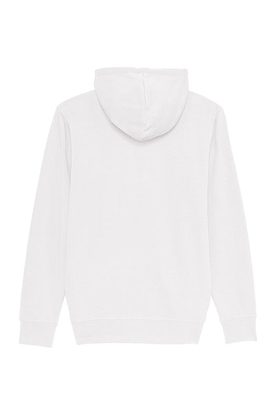White Orange Bicycle Zip Up Hoodie, Medium-weight, from organic cotton blend, Unisex, for Women & for Men