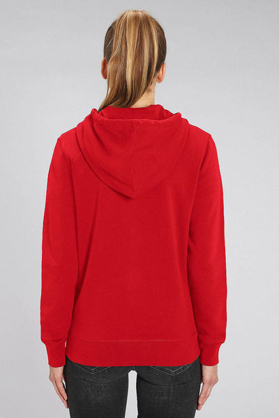 Red Cool Graphic Zip Up Hoodie, Medium-weight, from organic cotton blend, Unisex, for Women & for Men