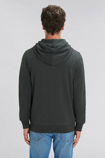 Dark grey Organic Cotton Zip Up Hoodie, Medium-weight, from organic cotton blend, Unisex, for Women & for Men