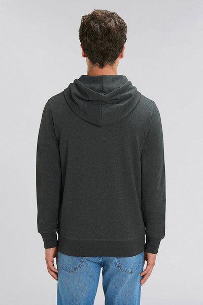 Dark grey Organic Cotton Zip Up Hoodie, Medium-weight, from organic cotton blend, Unisex, for Women & for Men