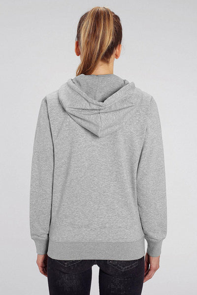 Grey Organic Cotton Zip Up Hoodie, Medium-weight, from organic cotton blend, Unisex, for Women & for Men