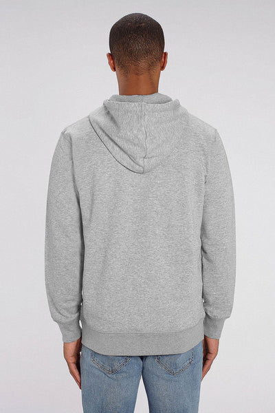 Grey Organic Cotton Zip Up Hoodie, Medium-weight, from organic cotton blend, Unisex, for Women & for Men