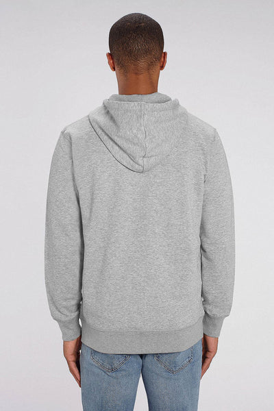Grey Organic Cotton Zip Up Hoodie, Medium-weight, from organic cotton blend, Unisex, for Women & for Men