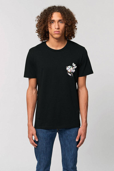Black Organic Cotton Graphic T-Shirt, 100% organic cotton, Unisex, for Women & for Men