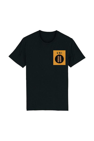 Black Men Unicorn Crew Neck T-Shirt, 100% organic cotton