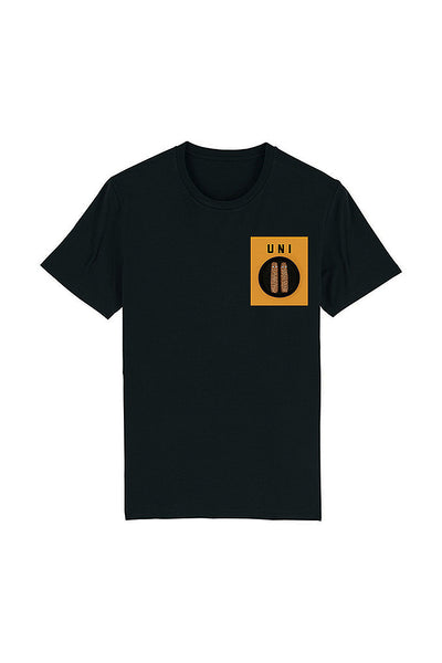 Black Men Unicorn Crew Neck T-Shirt, 100% organic cotton