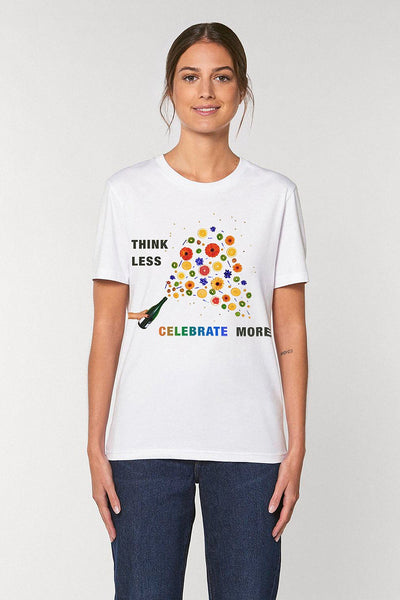 White Celebrate Graphic T-Shirt, 100% organic cotton, Unisex, for Women & for Men