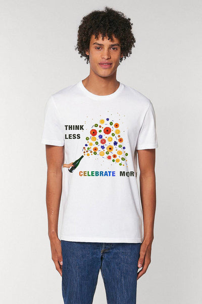 White Celebrate Graphic T-Shirt, 100% organic cotton, Unisex, for Women & for Men