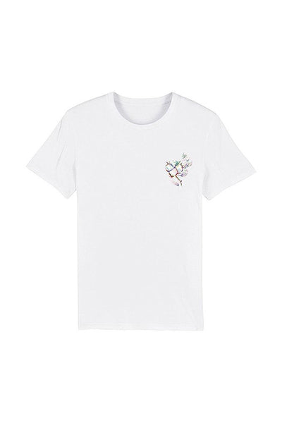 White Organic Cotton Graphic T-Shirt, 100% organic cotton, Unisex, for Women & for Men