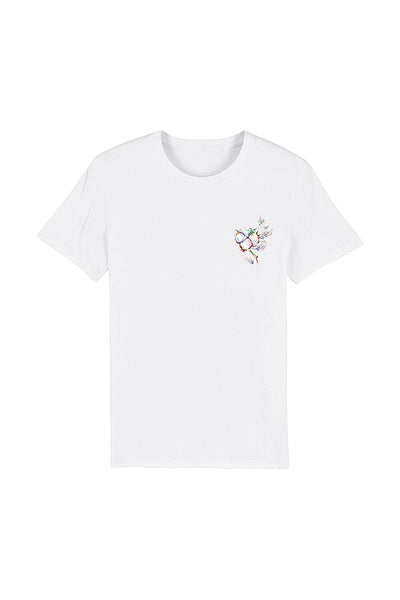 White Organic Cotton Graphic T-Shirt, 100% organic cotton, Unisex, for Women & for Men