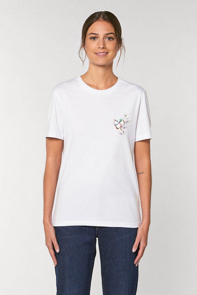 White Organic Cotton Graphic T-Shirt, 100% organic cotton, Unisex, for Women & for Men
