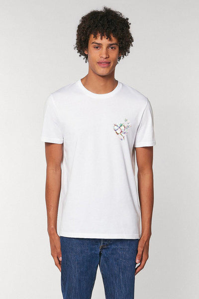 White Organic Cotton Graphic T-Shirt, 100% organic cotton, Unisex, for Women & for Men