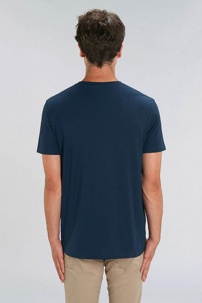 Navy BHappy Logo Crew Neck T-Shirt, 100% organic cotton, Unisex, for Women & for Men