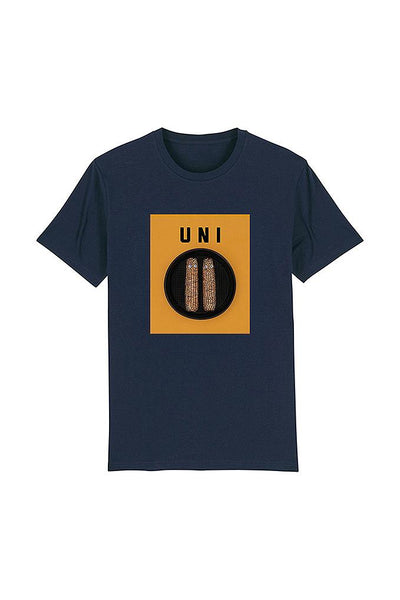 Navy Men Unicorn Graphic T-Shirt, 100% organic cotton
