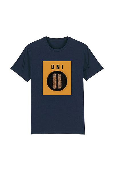 Navy Men Unicorn Graphic T-Shirt, 100% organic cotton